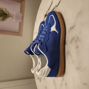 Blue and White Kids Sneakers